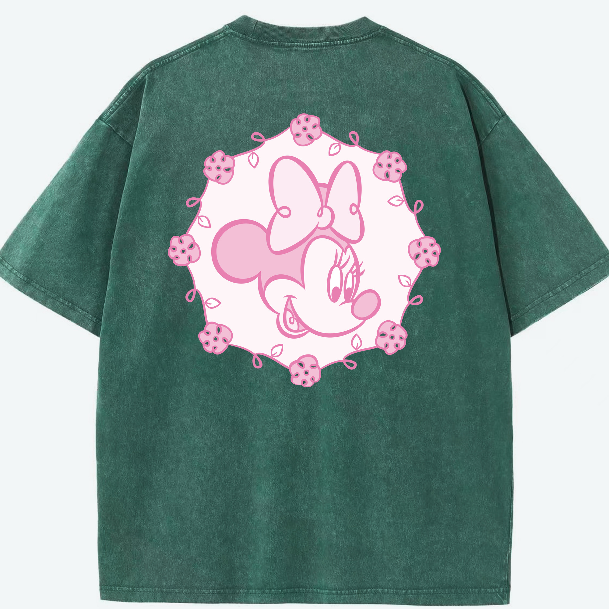 （画像用） ミッキーマウス Mickey Mouse 綿100% ヴィンテージ風 半袖Tシャツ（背面プリント）